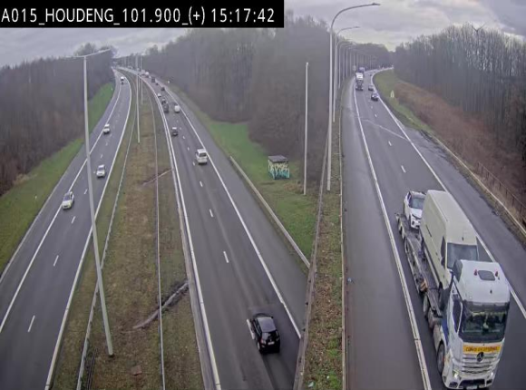 Webcam autoroute Belgique - Houdeng-Goegnies - Jonction E19/E42 direction Tournai/Mons - BK 101.85
