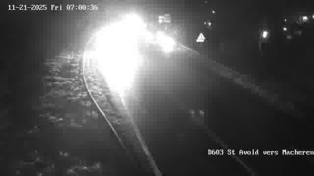 Webcam sur la D603 située à proximité de Saint-Avold. Vue orientée vers Macheren.