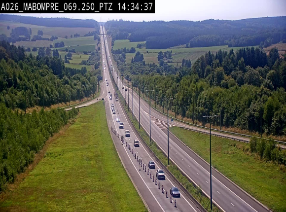Webcam E25 (A26) à Mabompré. Vue orientée vers Liège