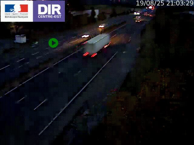 Caméra de circulation à Saint-Priest à la jonction entre l'A43 et l'A46 en direction de Marseille