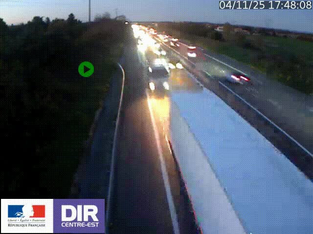 Webcam sur le contournement de Valence, sur la Nationale 7, à la jonction avec la N532, caméra orientée vers Grenoble