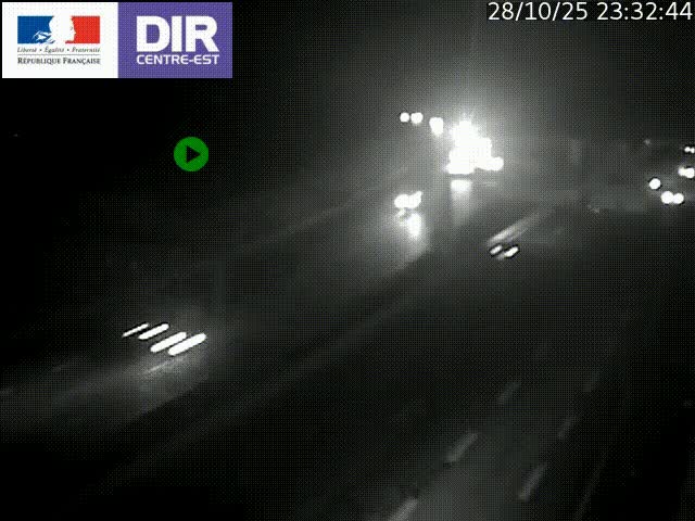 Caméra de circulation routière sur le boulevard périphérique Laurent Bonnevay de Lyon (D383) à hauteur de Bron, avant la jonction avec l'A43. Vue orientée vers l'échangeur