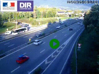 Webcam sur la Nationale 201 à hauteur de la sortie Chambéry-Nord, avant à la jonction entre l'A41 et l'A43, en direction de Lyon