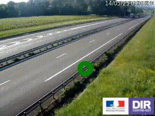 Webcam autoroute sur l'A77 à hauteur de Pouilly-sur-Loire en direction de Nevers