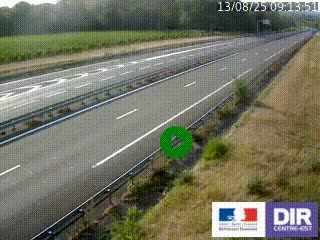 Webcam autoroute sur l'A77 à hauteur de Pouilly-sur-Loire en direction de Nevers