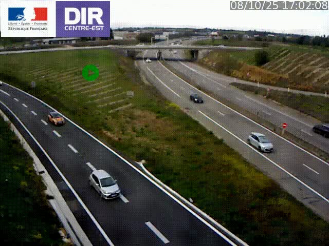 Webcam sur le contournement de Valence, sur la Nationale 7, caméra orientée vers Lyon