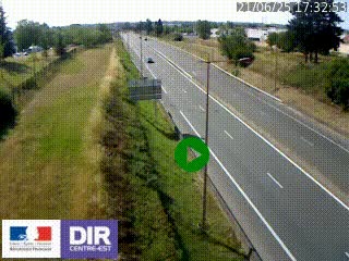 Webcam à Mably, à proximité de Roanne en direction de Moulins sur la N7