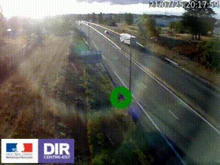 Webcam à Mably, à proximité de Roanne en direction de Moulins sur la N7
