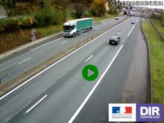 Caméra autoroutière sur l'A47 à hauteur de Givors, a proximité de Lyon. La webcam est orientée vers Lyon