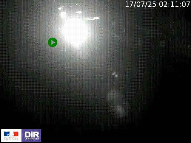 Webcam à Bron sur l'A43 à la jonction avec le boulevard périphérique de Lyon (D383). Vue orientée vers Lyon