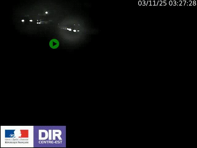 Caméra trafic à la jonction entre l'A46 (Rocade-est de Lyon) et l'A42 à hauteur de Vault-en-Velin en direction de Marseille