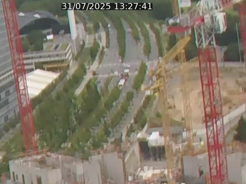 Webcam sur l'avenue John Fitzgerald Kennedy (N51) avec vue orientée vers le Findel