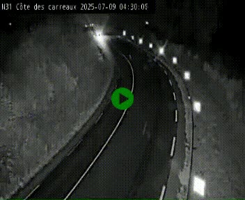 Webcam en haut de la Côte des Carreaux sur la N31 à Avesnes-en-Bray. Vue orientée vers Rouen