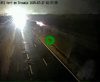 Webcam à hauteur de Vert-en-Drouais sur la N12, en périphérie de Dreux. Vue orientée vers Alençon