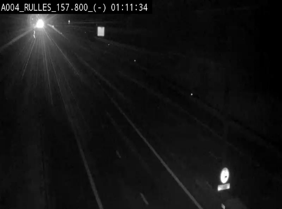 Webcam à Marbehan sur l'E411 à hauteur de la sortie 28a Rulles. Vue orientée vers Bruxelles