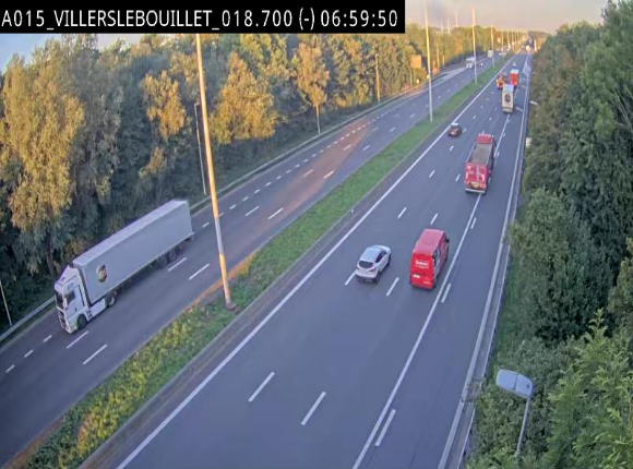 Webcam autoroute Belgique - Villers-le-Bouillet - E42 direction Liège - BK 18.7