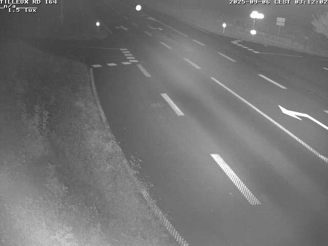 Webcam sur la RD164 à Tilleux. Vue orientée vers Neufchâteau
