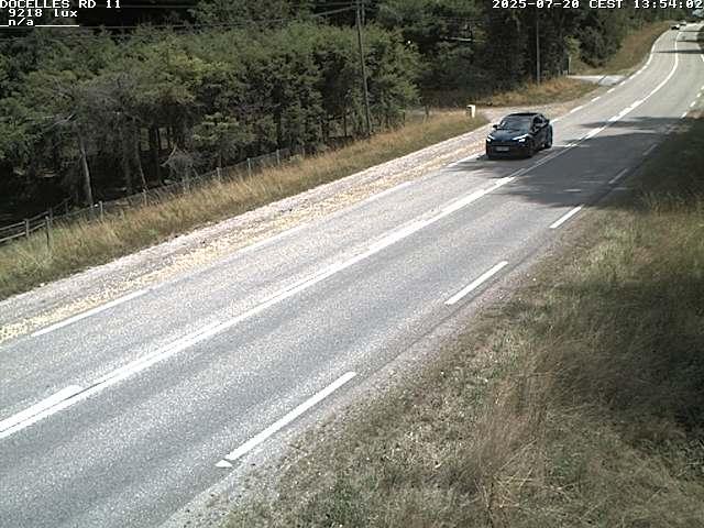 Webcam à 424 mètres d'altitude dans la Tranchée de Docelles dans les Vosges, à proximité d'Epinal sur la route de Gerardmer (D11)
