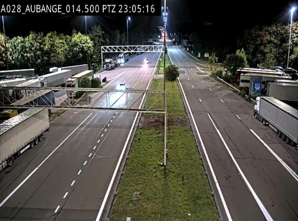 Webcam autoroute Belgique - Aubange - A28 direction Arlon - BK 14