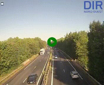 Webcam sur le périphérique de Caen (N814) à l'est de la ville, à Mondeville hauteur de la sortie 2, Presqu'île-Rives de l'Orne, au bout de l'autoroute A13