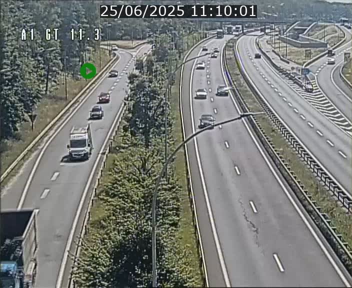 Traffic live webcam Luxembourg Senningerberg - A1 direction Allemagne - BK 11.3