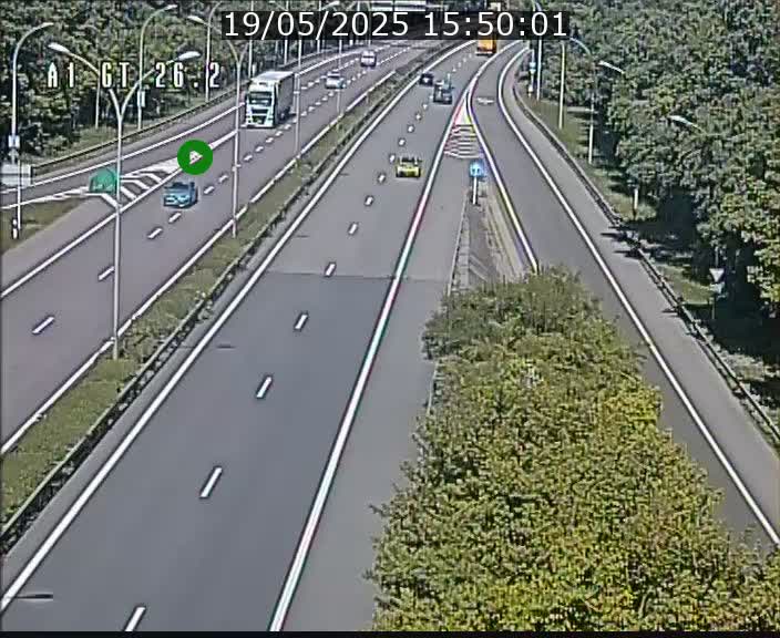 Traffic live webcam Luxembourg Grevenmacher - A1 direction Allemagne - BK 26.2