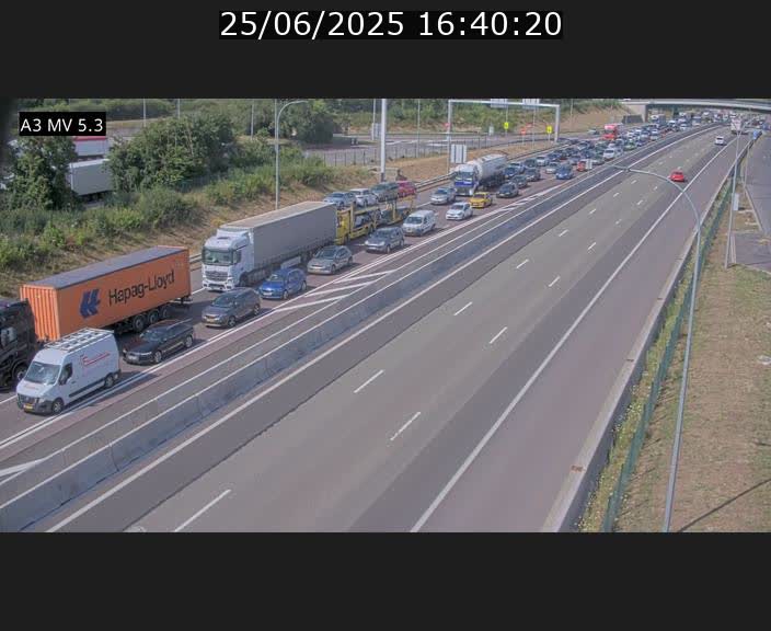 Webcam à l'Aire de Berchem au Luxembourg sur l'A3. Vue orientée vers la France
