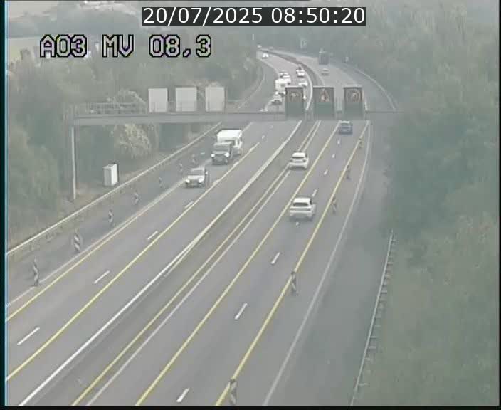 Webcam Autoroute après la Croix de Bettembourg en direction de Luxembourg sur l'A3