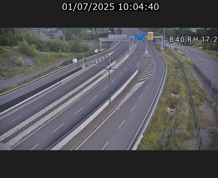 Webcam sur le contournement d'Esch Belval à hauteur de la sortie Université de Luxembourg. Vue orientée vers Luxembourg