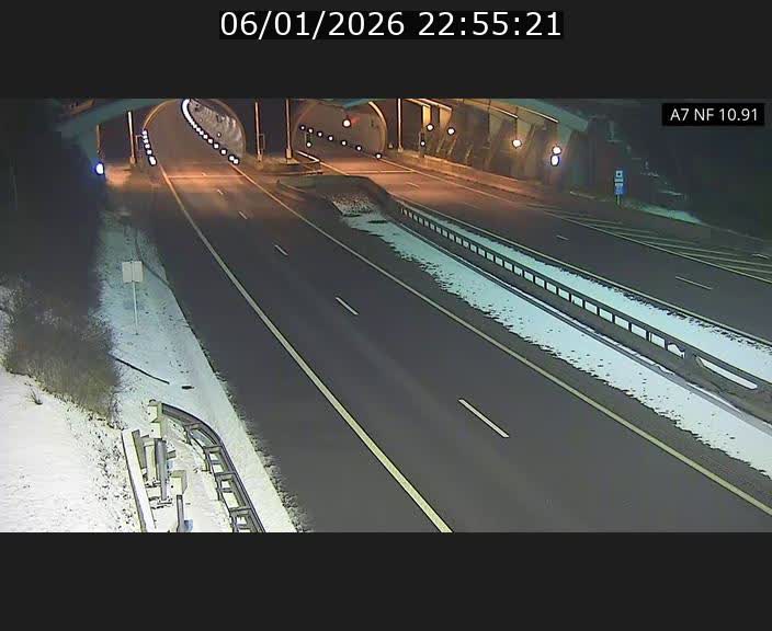 Caméra trafic Luxembourg - A7, Tunnel Gousselerbierg, entrée sud, direction Mersch