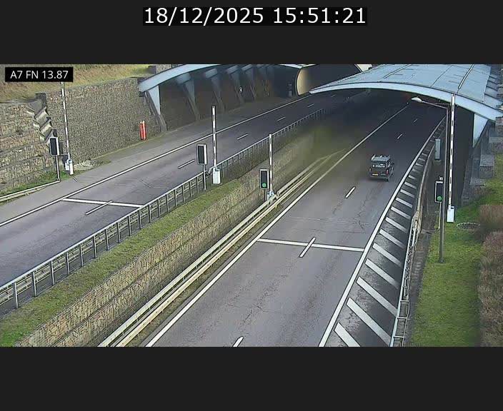Caméra trafic Luxembourg - A7, Tunnel Gousselerbierg, entrée nord, direction Lorentzweiler