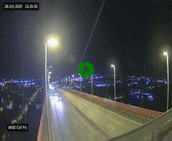 Webcam autoroute sur le périphérique de Bordeaux (A630) au nord de la ville. Caméra située sur le Pont d'Aquitaine.