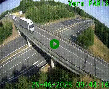 Clone of Caméra routière sur l'autoroute A20 au nord de Limoges, à la jonction avec la N520. Vue orientée vers Paris