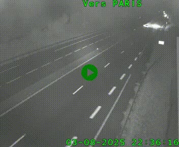 Caméra routière sur l'autoroute A20 à Saint-Hilaire-Bonneval, au sud de Limoges. Vue orientée vers Paris