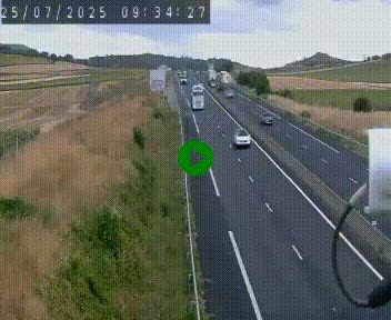 Caméra autoroute A75 à hauteur de Le Crest, en direction de Montpellier