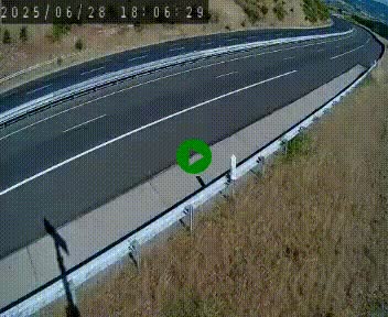 Caméra autoroutière France - A75, Engayresque, entre Millau et Séverac-le-Chateau, en direction de Montpellier