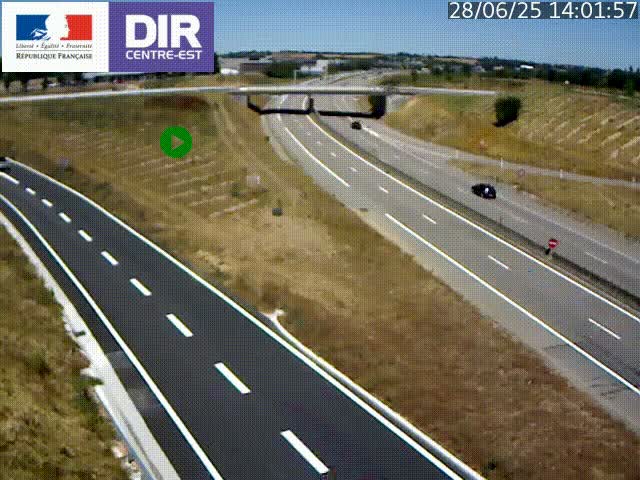 Webcam sur le contournement de Valence, sur la Nationale 7, caméra orientée vers Lyon
