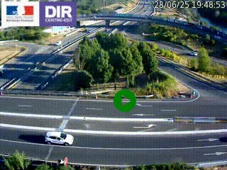 Webcam traffic à Grenoble-sud sur l'autoroute A480. Vue orientée vers l'entrée et la sortie de Grenoble
