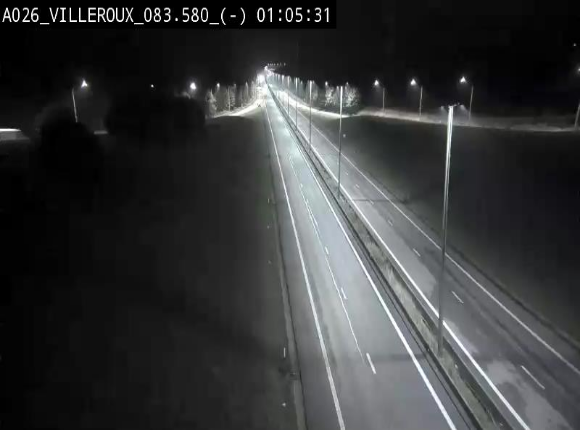 Webcam autoroute A26/E25 à hauteur de Vaux-sur-Sûre, à la jonction avec la N85 en direction de Liège - BK 83.6