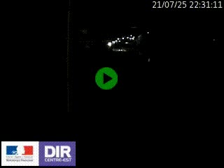 Caméra autoroute sur A6 - Valvert, près de Lyon, en direction de Paris, à hauteur de la sortie 36 Porte du Valvert