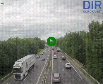 Webcam sur le périphérique de Caen (N814) à l'est de la ville, à Mondeville hauteur de la sortie 2, Presqu'île-Rives de l'Orne, au bout de l'autoroute A13