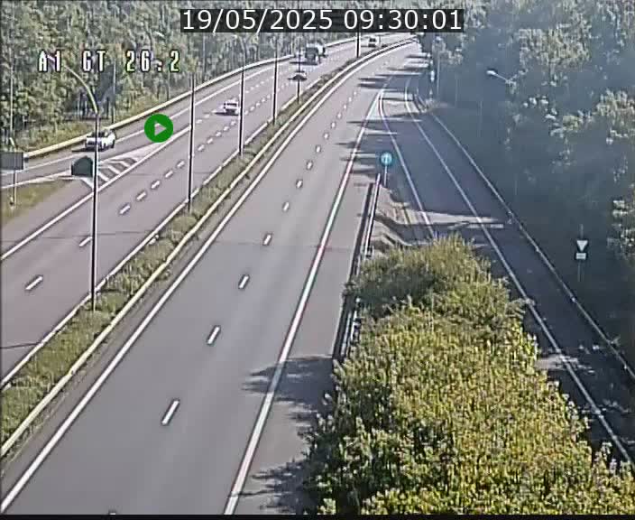 Traffic live webcam Luxembourg Grevenmacher - A1 direction Allemagne - BK 26.2