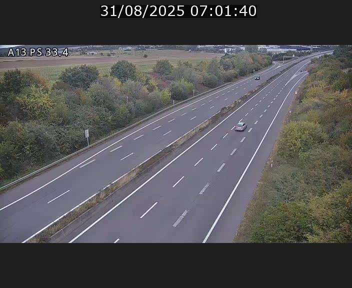 Webcam trafic sur A13 à hauteur de Mondorf-les-Bains en direction d'Altwies
