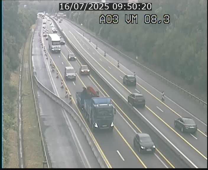 Traffic live webcam Luxembourg Bettembourg - A3 - BK 8.3 - direction France