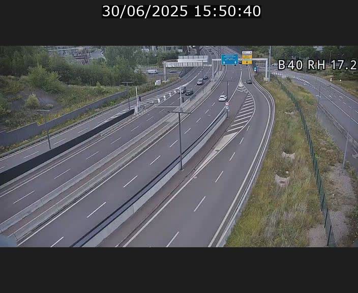Webcam sur le contournement d'Esch Belval à hauteur de la sortie Université de Luxembourg. Vue orientée vers Luxembourg