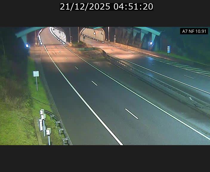 Caméra trafic Luxembourg - A7, Tunnel Gousselerbierg, entrée sud, direction Mersch
