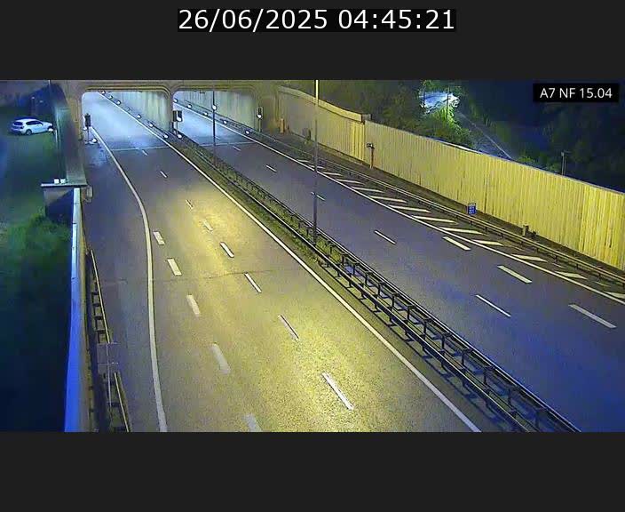 Caméra trafic Luxembourg - A7, Tunnel Mersch, entrée sud, direction Ettelbruck