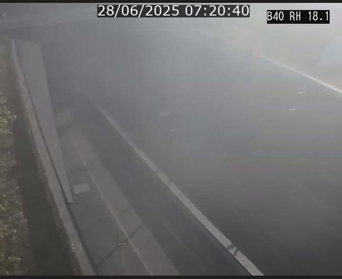 Webcam sur la route de contournement d'Esch-Belval avant le tunnel Central Gate au niveau de la porte de France et du radar fixe