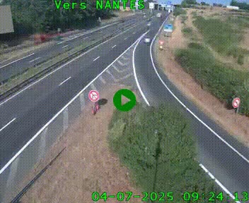 Webcam N147 au nord de Poitiers et à la jonction avec la A10