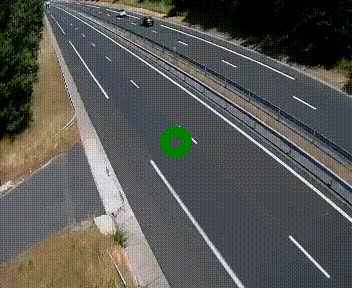 Caméra autoroute A75 à hauteur du col des Issartets en direction de Montpellier